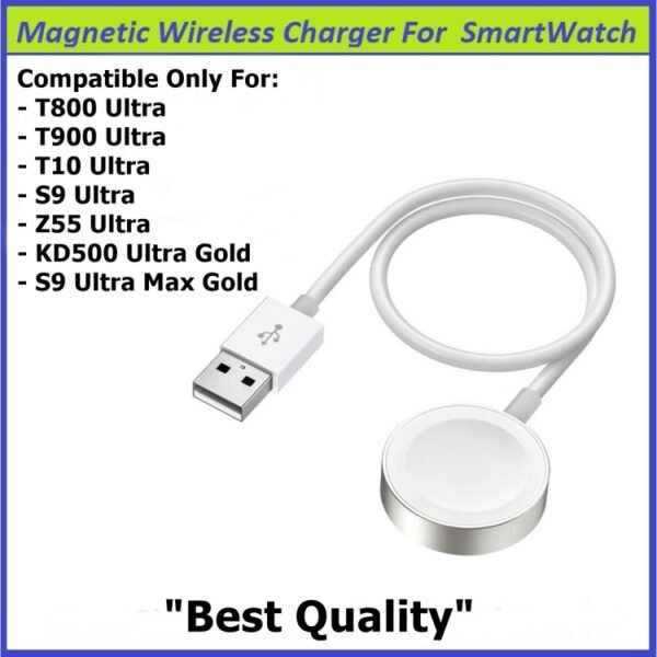 Wireless Magnetic Charger for Ultra Smart Watch - Sleek and Fast Charging Solution