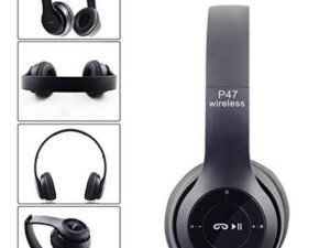 Bluetooth Headphones P47 – Wireless, Foldable, Mic-Enabled Headset